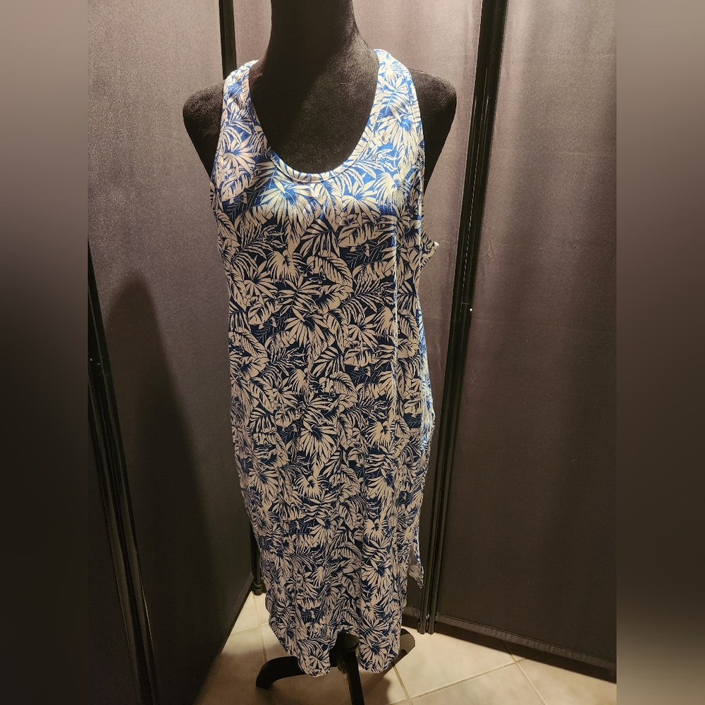 CORAL BAY Blue and White Floral Dress